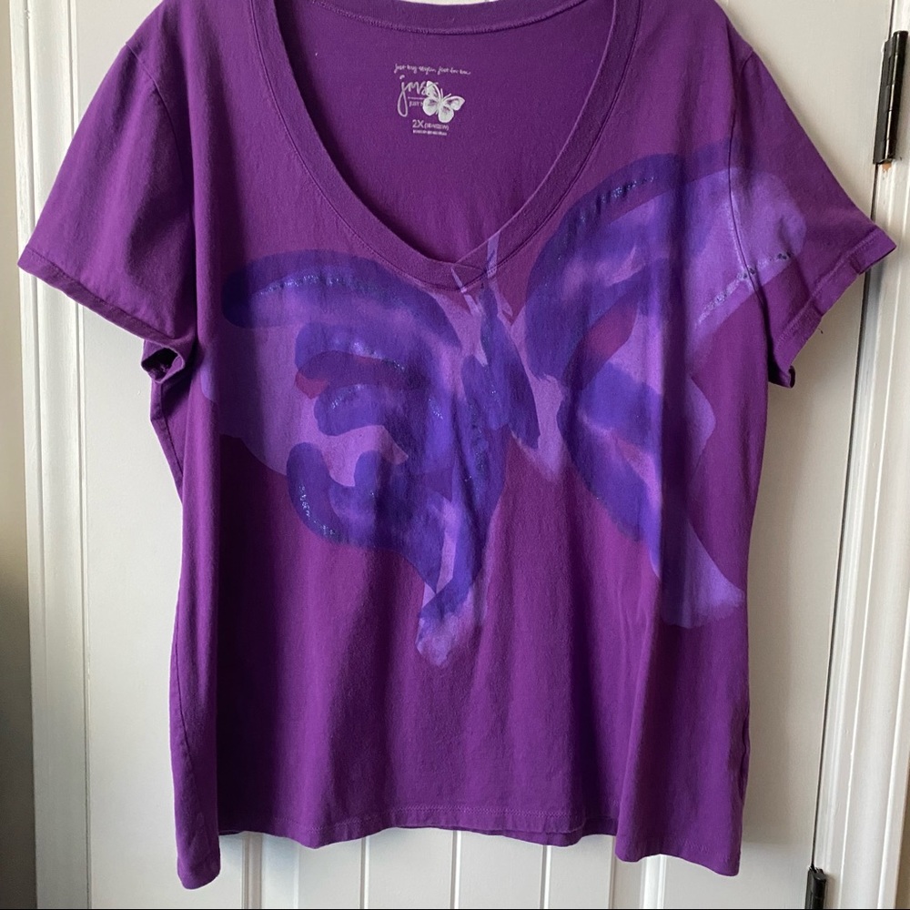 JMS  V-neck short-sleeve tee shirt size 2X (18W-20W)